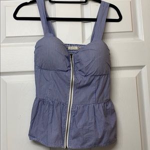 Simple stripped blue/ white stripped top